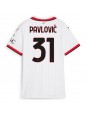 AC Milan Strahinja Pavlovic #31 Bortedrakt Dame 2024-25 Korte ermer